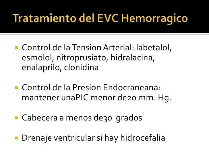 manejo evc hemorragico